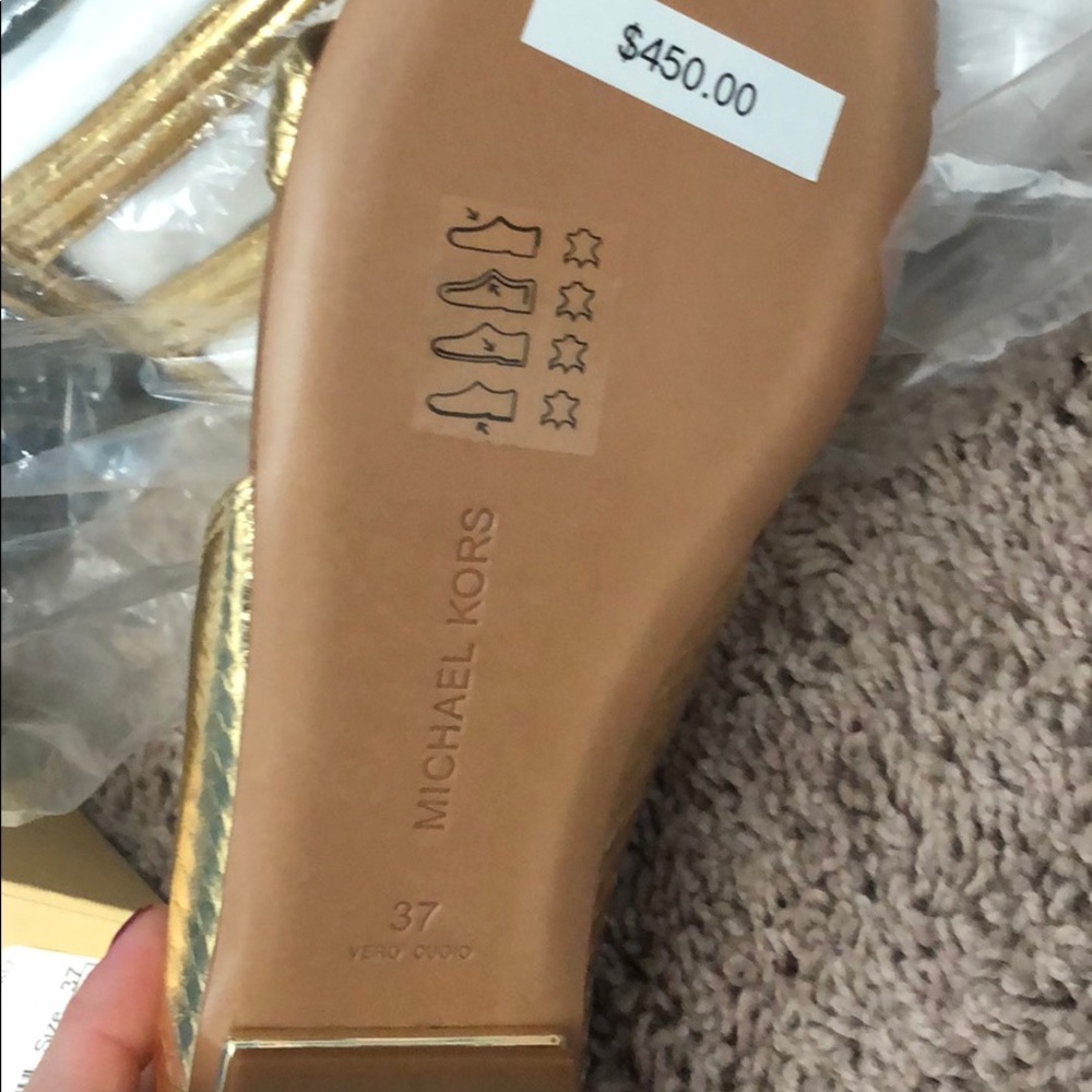 Michael Kors Metallic Genuine Snake Shoes - Picture 3 of 5